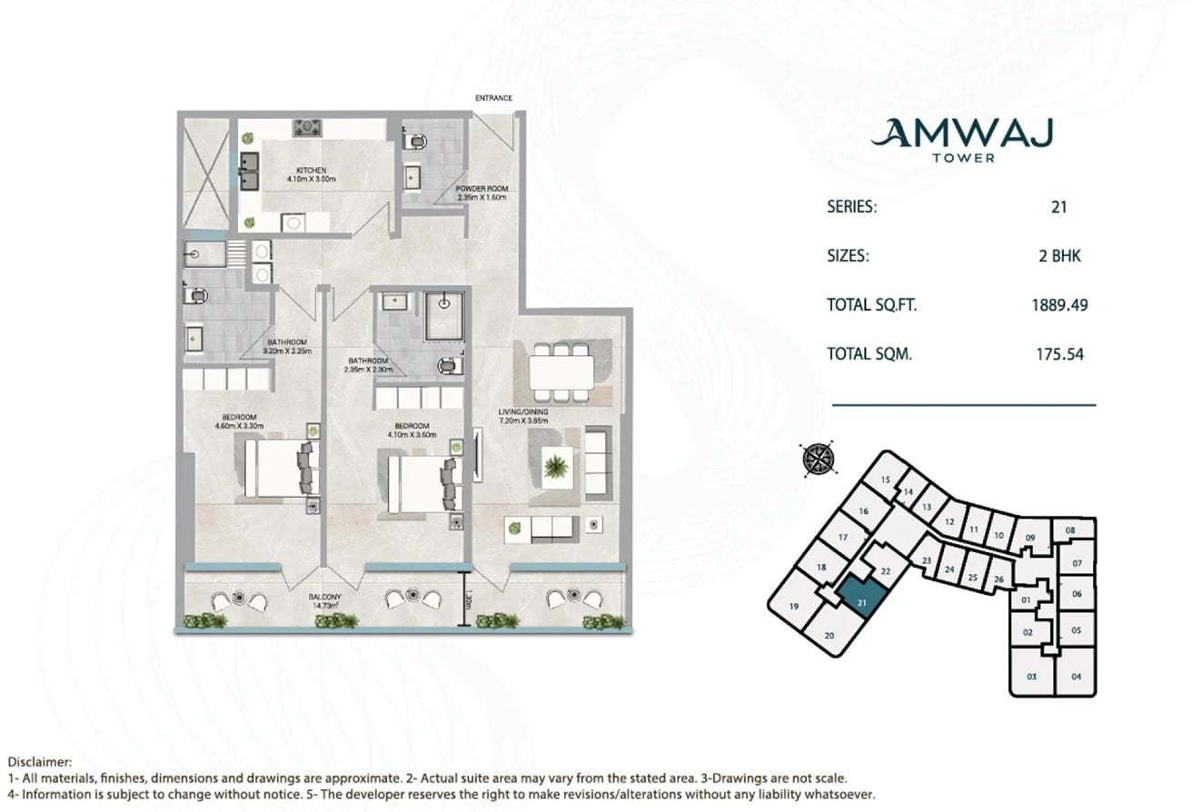 2BR Apartment for Sale in Amwaj Residence, Ajman – photo 2