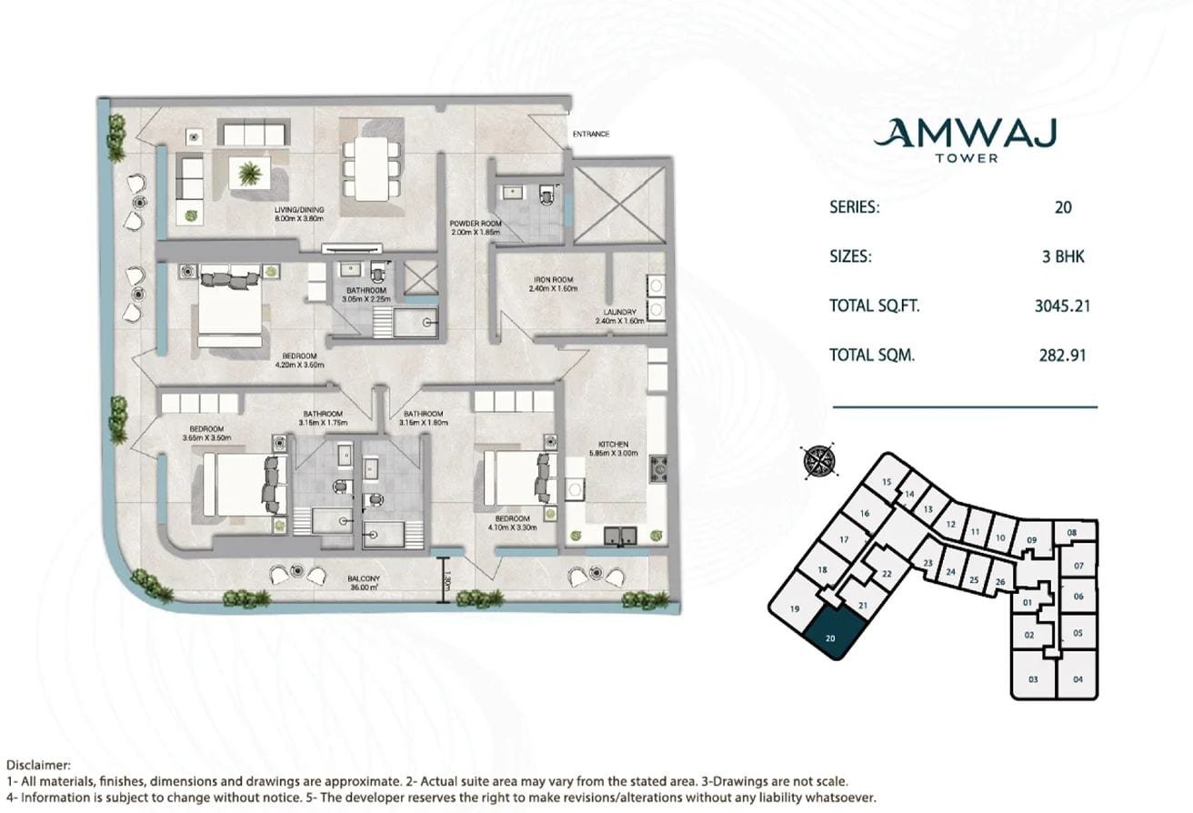 3BR Apartment for Sale in Amwaj Residence, Ajman – photo 2